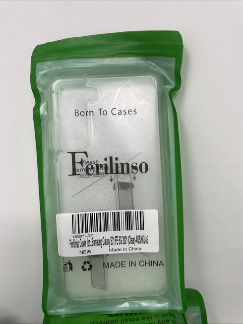 1 Case + 3x Samsung Galaxy S21FE Tempered Glass Screen Protector Ferilinso New