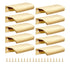 10 Pack Brushed Brass Gold Finger Edge Pulls Cabinets 3.15" Drawer Kitchen New