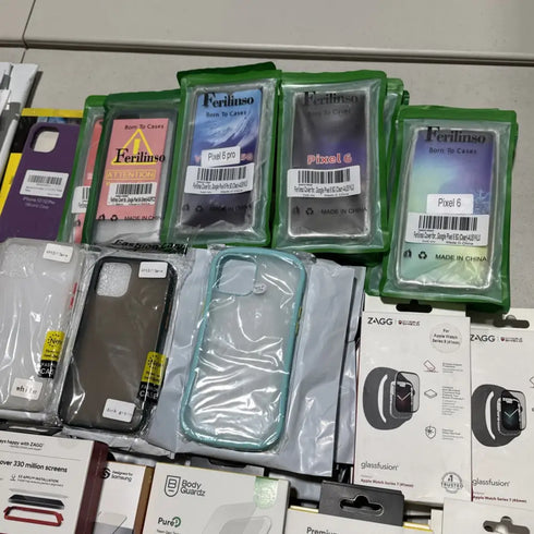 100x Wholesale Lot Mix Assorted Android Apple iPhone Cases & Screen Protectors - Lot 100 CS 101 PS