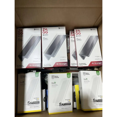 100x Wholesale Lot Mixed Samsung Android Apple iPhone Cases & Screen Protectors - Lot 100 CS 102 PS