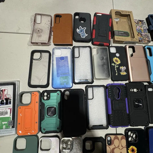 100x Wholesale Lot Mixed Samsung Android Apple iPhone Cases & Screen Protectors Box - Lot 100 CS 103 PS