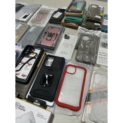 100x Wholesale Lot Mixed Samsung Android Apple iPhone Cases & Screen Protectors - Lot 100 CS 102 PS