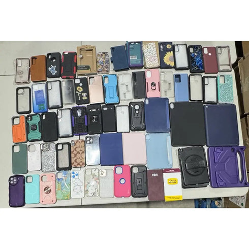 100x Wholesale Lot Mixed Samsung Android Apple iPhone Cases & Screen Protectors Box - Lot 100 CS 103 PS