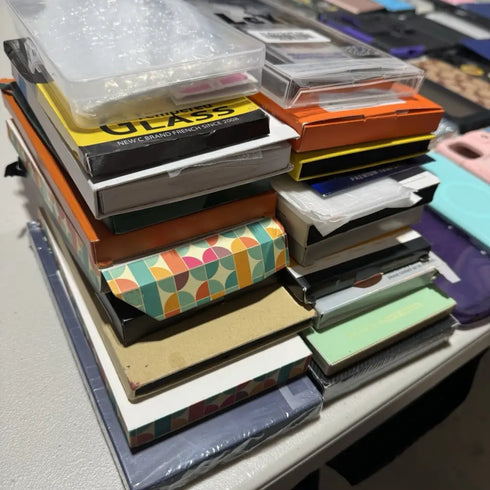 100x Wholesale Lot Mixed Samsung Android Apple iPhone Cases & Screen Protectors Box - Lot 100 CS 103 PS