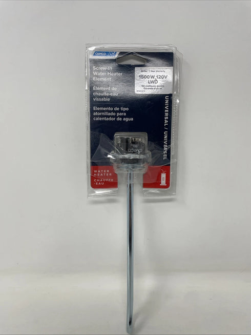 1500W 120V Water Heater Element | Screw-In Type | Low Watt Density (02462)