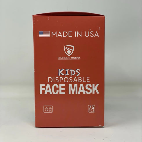 150x Kids Disposable Face Masks 3-Ply Earloop Latex-Free Breathable Made in USA