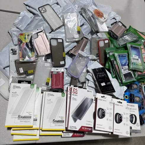 200+ Wholesale Lot Mix Assorted Android Apple iPhone Cases & Screen Protectors - Lot 200 CS 9 PS