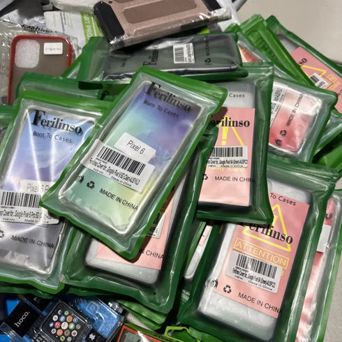 200+ Wholesale Lot Mix Assorted Android Apple iPhone Cases & Screen Protectors - Lot 200 CS 9 PS