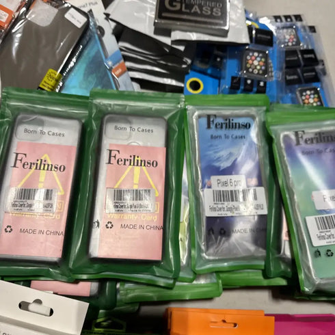 200+ Wholesale Lot Mix Assorted Android Apple iPhone Cases & Screen Protectors - Lot 200 CS 10 PS