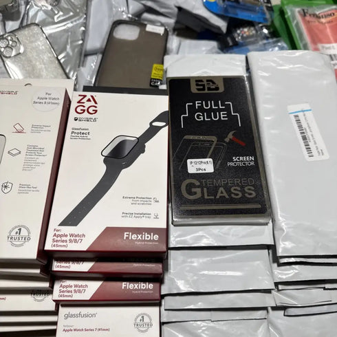 200x Wholesale Lot Mix Assorted Android Apple iPhone Cases & Screen Protectors - Lot 200 CS 7 PS