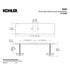 Kohler Riff Three-Hole Kitchen Faucet Escutcheon K-24462-BL - Matte Black