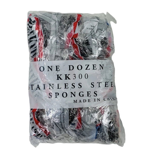 24x Pads Kurly Kate Stainless Steel Sponges Scrubbers Scour Pad Medium KK300