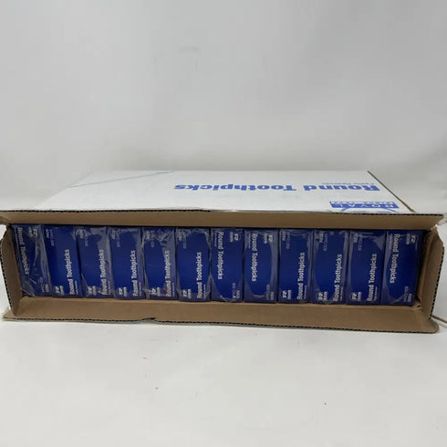 24x800 Royal R820 2.5" Round Wood Toothpicks (19200 Toothpicks/CT) New