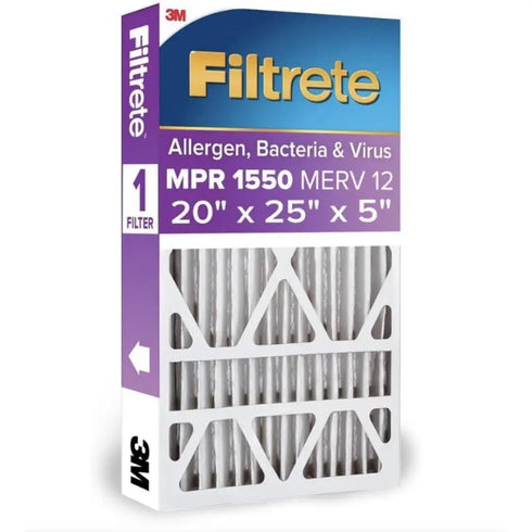 2pk 20x25x5 AC Furnace Air Filter, MPR 1550, MERV 12, Fit Trion Air Bear Furnace