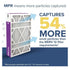 2pk 20x25x5 AC Furnace Air Filter, MPR 1550, MERV 12, Fit Trion Air Bear Furnace