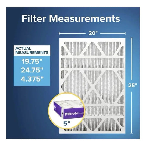 2pk 20x25x5 AC Furnace Air Filter, MPR 1550, MERV 12, Fit Trion Air Bear Furnace