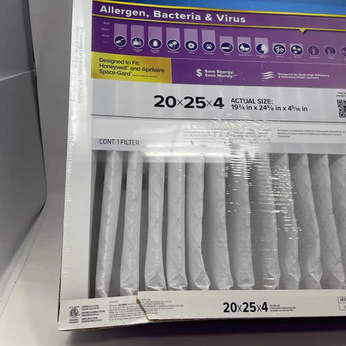2pk 3M Filtrete Ultra Allergen Reduction Deep Pleat 20x25x4 1550 Air Filter NEW