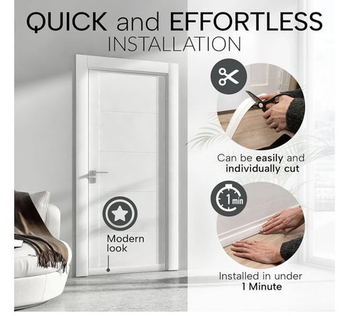 2x Vellure Door Draft Stopper - Premium Door Sweep for Bottom of Door