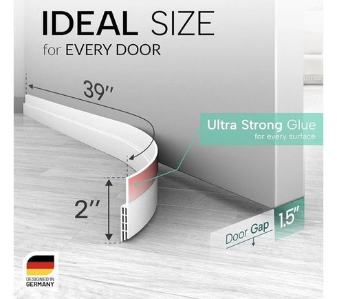 2x Vellure Door Draft Stopper - Premium Door Sweep for Bottom of Door