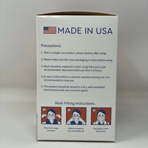300x Kids Disposable Face Masks 3-Ply Earloop Latex-Free Breathable Made in USA