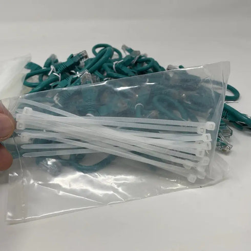 30x Cat 6 Ethernet Cable 0.6’ High-Speed LAN Patch UTP 10Gbps Bulk & Zip Ties