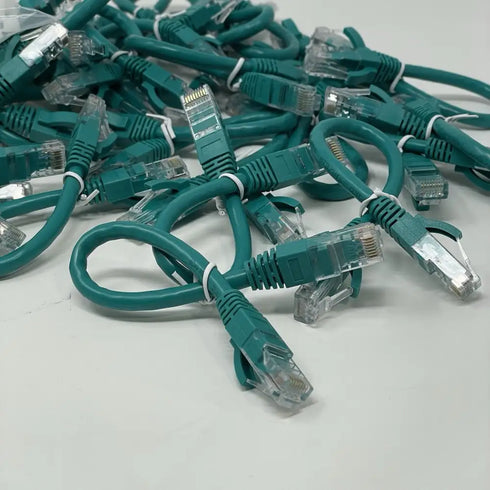 30x Cat 6 Ethernet Cable 0.6’ High-Speed LAN Patch UTP 10Gbps Bulk & Zip Ties