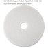 3M 08476 Super Polish Floor Pad 4100, 12-Inch Diameter, White, 5/Carton