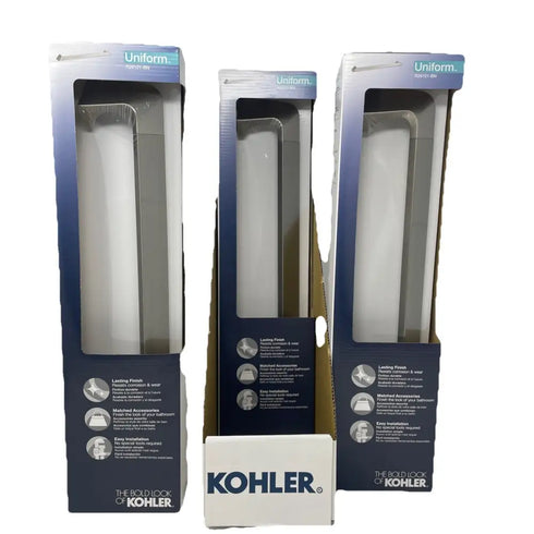 3x Kohler Uniform 24” Towel Bar R26121-BN Brushed Nickel Bathroom Accessory New
