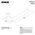 3x Kohler Uniform Towel Arm K-R26124-BN - Vibrant Brushed Nickel (Discontinued Finish)