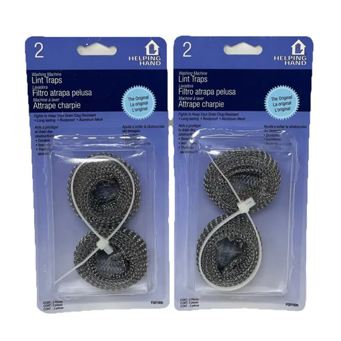 4ct Helping Hand Washing Machine Lint Traps – 2 Packs of 2 Mesh Filter Pieces