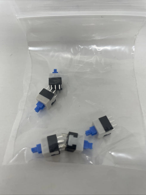 5Pcs 6 Pin Square 8mmx8mmx14mm Self-Locking DPDT Mini Push Button Switch