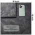 6 Pack Gray Edgeless Microfiber Towels 16”x16” Coral Velvet 550 GSM Super Soft