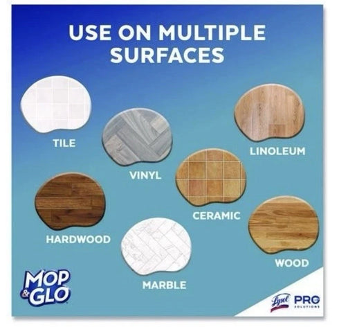 6x Professional Mop & Glo Floor Cleaner, Fresh Citrus, 64oz Bottle