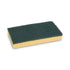 Boardwalk BWK174 Medium-Duty Scrubbing Sponge, Y/G 0.75" Thick, 3.6x6.1 , 20/CT