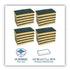 Boardwalk BWK174 Medium-Duty Scrubbing Sponge, Y/G 0.75" Thick, 3.6x6.1 , 20/CT