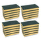 Boardwalk BWK174 Medium-Duty Scrubbing Sponge, Y/G 0.75" Thick, 3.6x6.1 , 20/CT