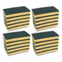 Boardwalk BWK174 Medium-Duty Scrubbing Sponge, Y/G 0.75" Thick, 3.6x6.1 , 20/CT