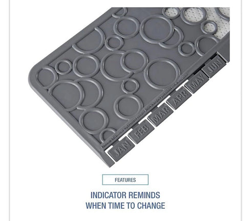 Boardwalk CMGW Commode Mat 2.0, Rubber, 22 7/8 X 22, Gray/white, 6/carton