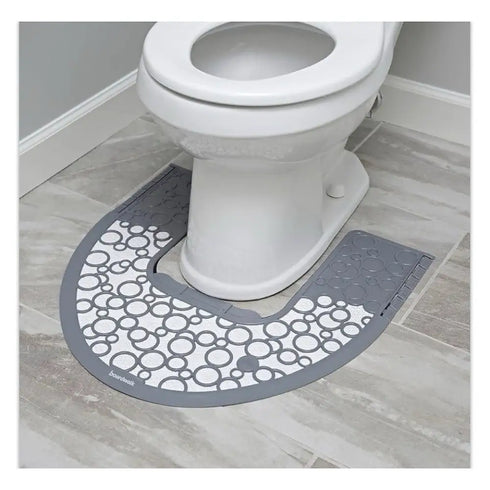 Boardwalk CMGW Commode Mat 2.0, Rubber, 22 7/8 X 22, Gray/white, 6/carton
