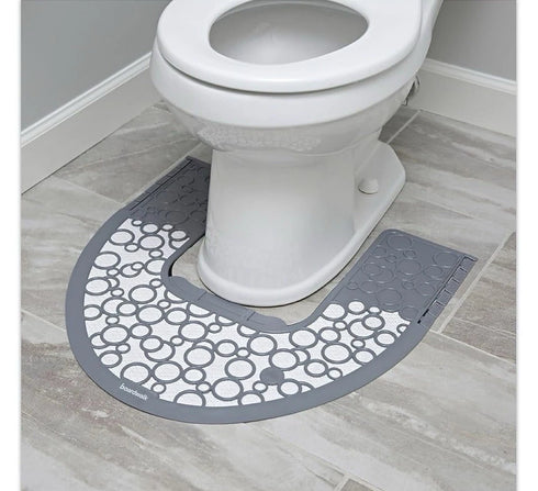 Boardwalk CMGW Commode Mat 2.0, Rubber, 22 7/8 X 22, Gray/white, 6/carton