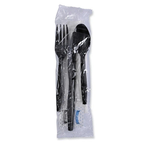 Boardwalk FKTNSMWPSBLA Fork/Knife/Napkin/Pepper/Salt/Spoon Kit (250/CT) New
