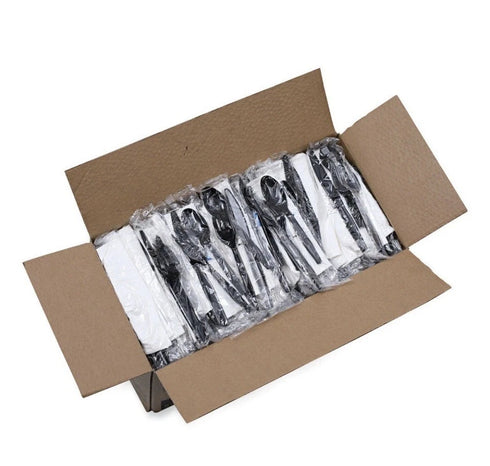 Boardwalk FKTNSMWPSBLA Fork/Knife/Napkin/Pepper/Salt/Spoon Kit (250/CT) New