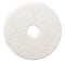 Boardwalk Polishing Floor Pads, 20" Diameter, White, 5/Carton