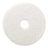 Boardwalk Polishing Floor Pads, 20" Diameter, White, 5/Carton