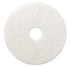Boardwalk Polishing Floor Pads, 20" Diameter, White, 5/Carton