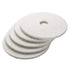 Boardwalk Polishing Floor Pads, 20" Diameter, White, 5/Carton