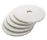 Boardwalk Polishing Floor Pads, 20" Diameter, White, 5/Carton