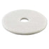 Boardwalk Polishing Floor Pads, 20" Diameter, White, 5/Carton