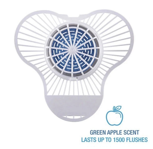 Boardwalk SANI Urinal Screen NUS Green Apple w/ Non-Para Cleaner Block (12/Box)