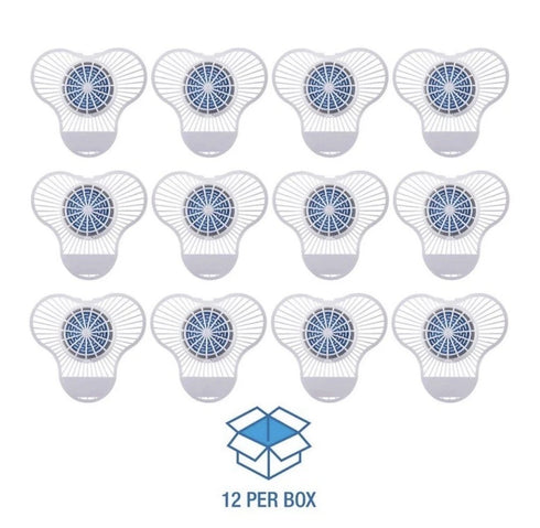 Boardwalk SANI Urinal Screen NUS Green Apple w/ Non-Para Cleaner Block (12/Box)